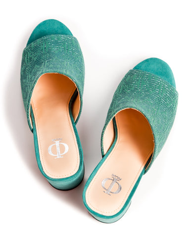 The Colle Mules in Blue