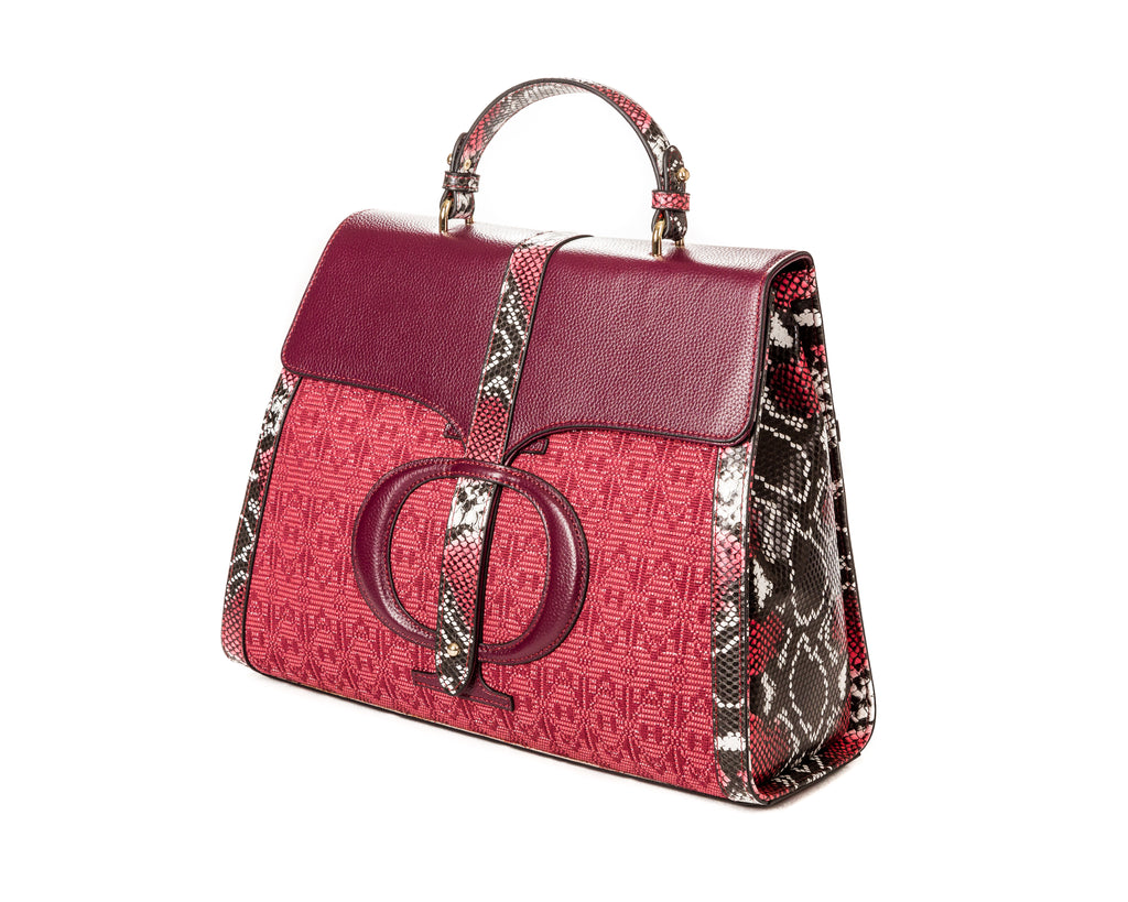 The Large Safia Satchel burgundy - FULANI