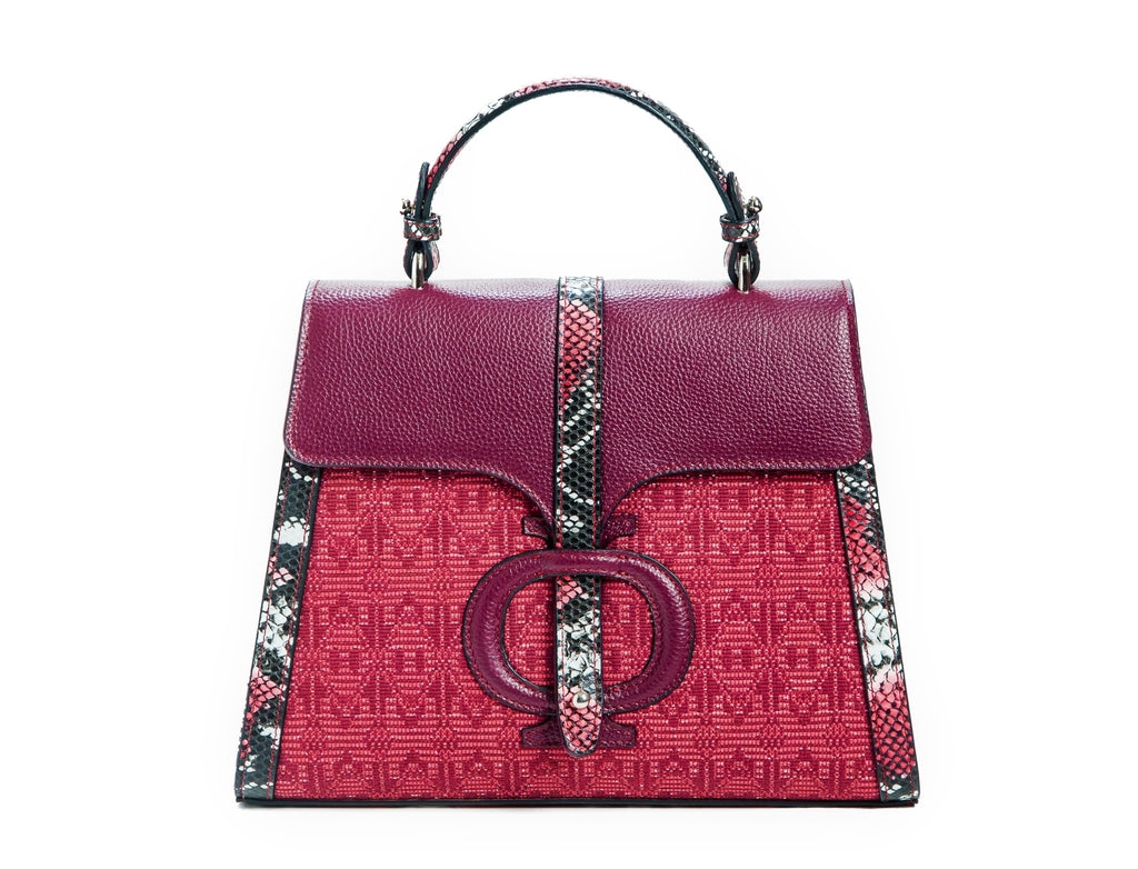 The Small Safia Satchel Raspberry - FULANI