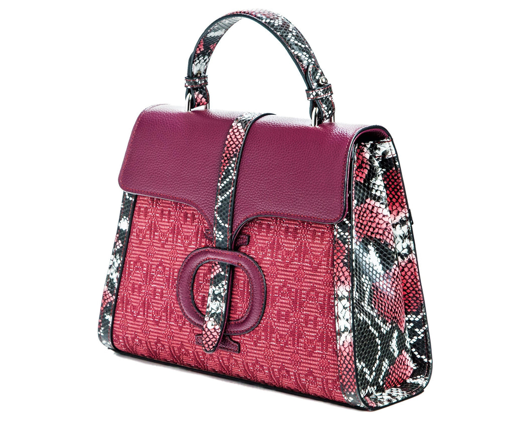 The Small Safia Satchel Raspberry - FULANI