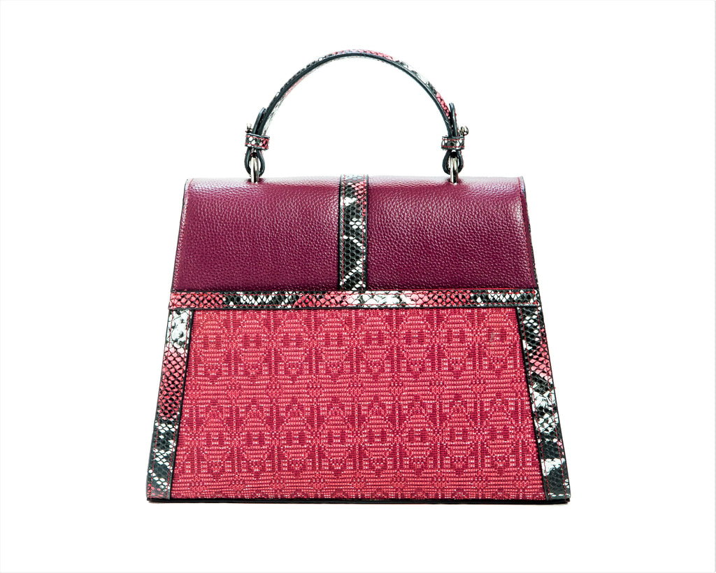 The Small Safia Satchel Raspberry - FULANI