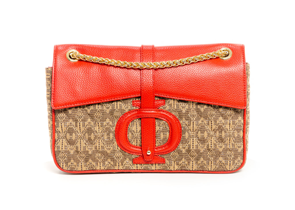 Red Aida shoulder bag