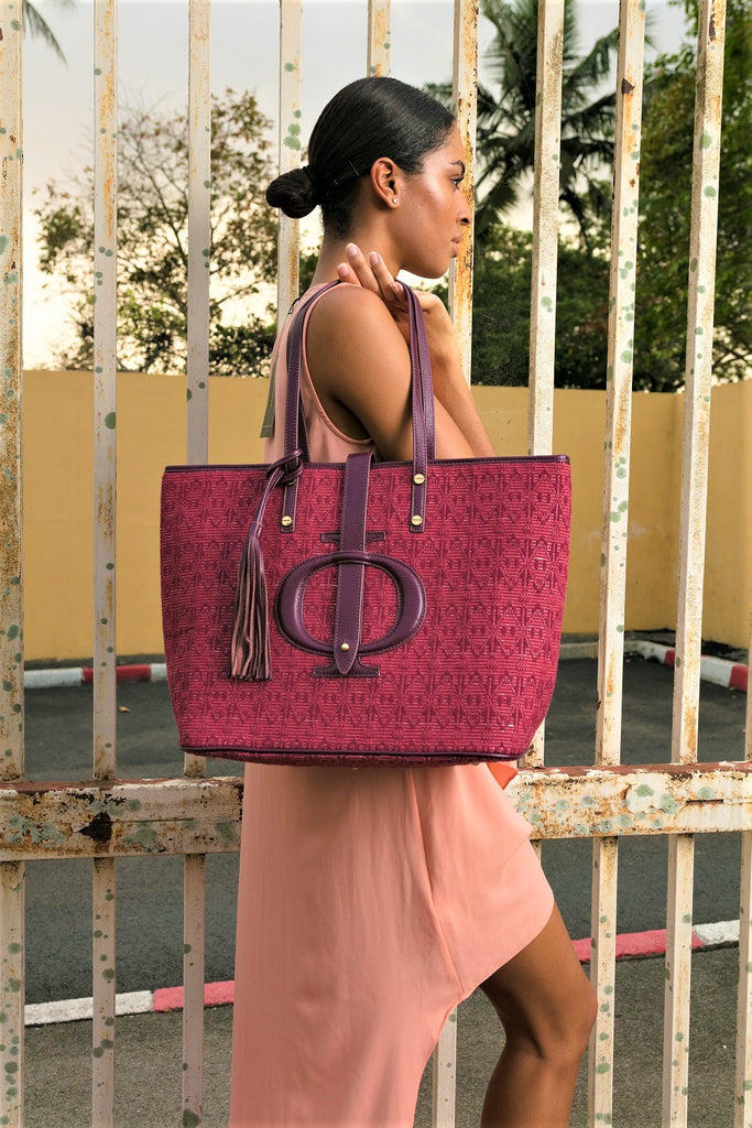 The Amy Tote burgundy - FULANI