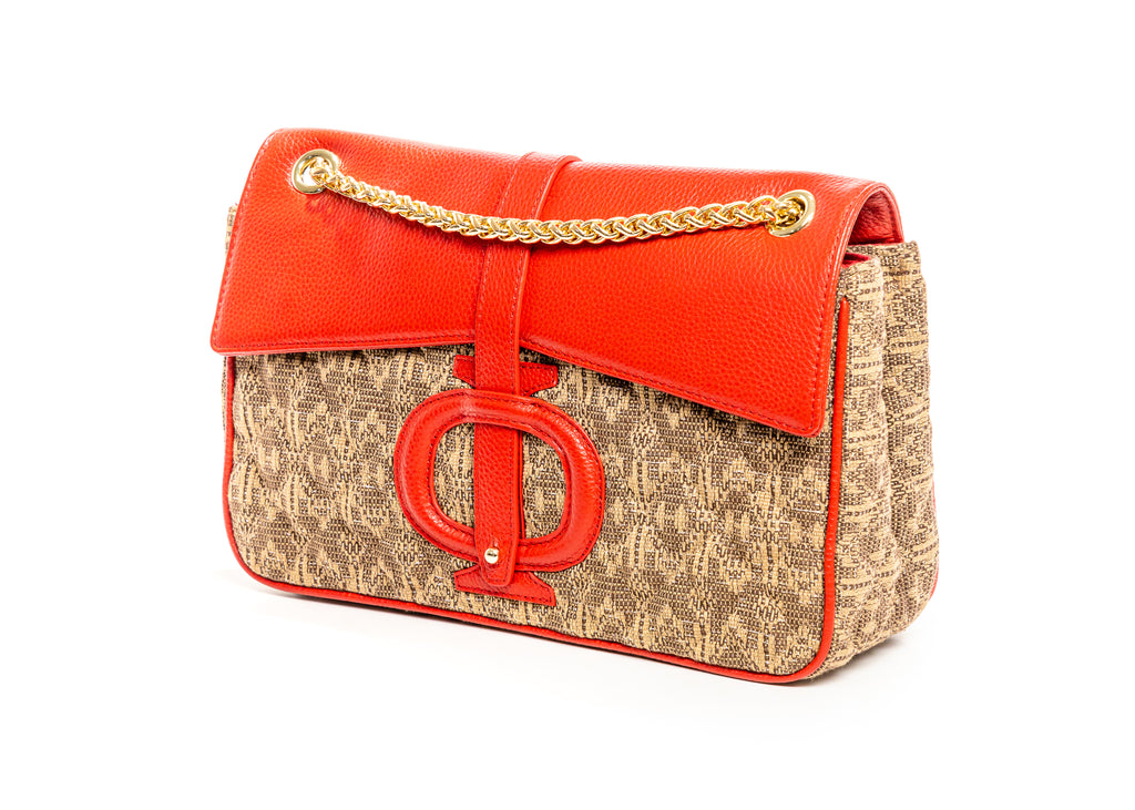 Red Aida shoulder bag